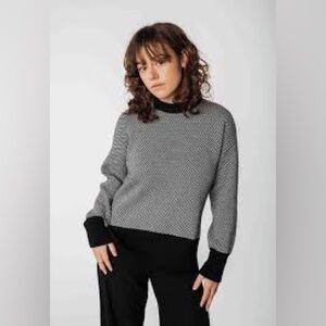 Who What Wear Black and Gray Sweater